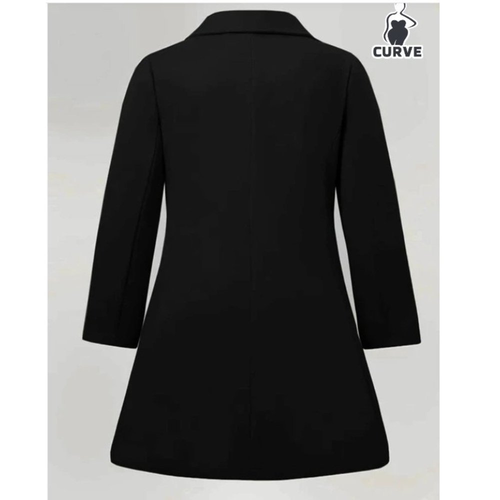 Lapel Neck Double Breasted Overcoat size (12) 0xl. f26 - Picture 2 of 12